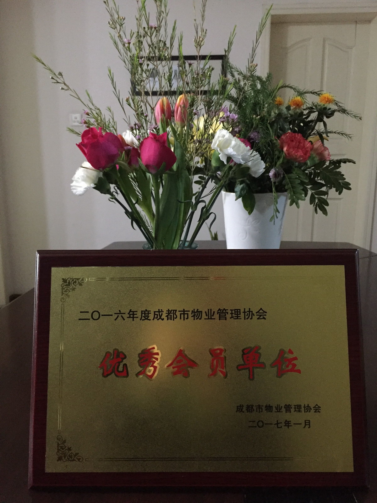 2016年度好人家物業(yè)被成都市物業(yè)協(xié)會(huì)評(píng)為優(yōu)秀會(huì)員單位